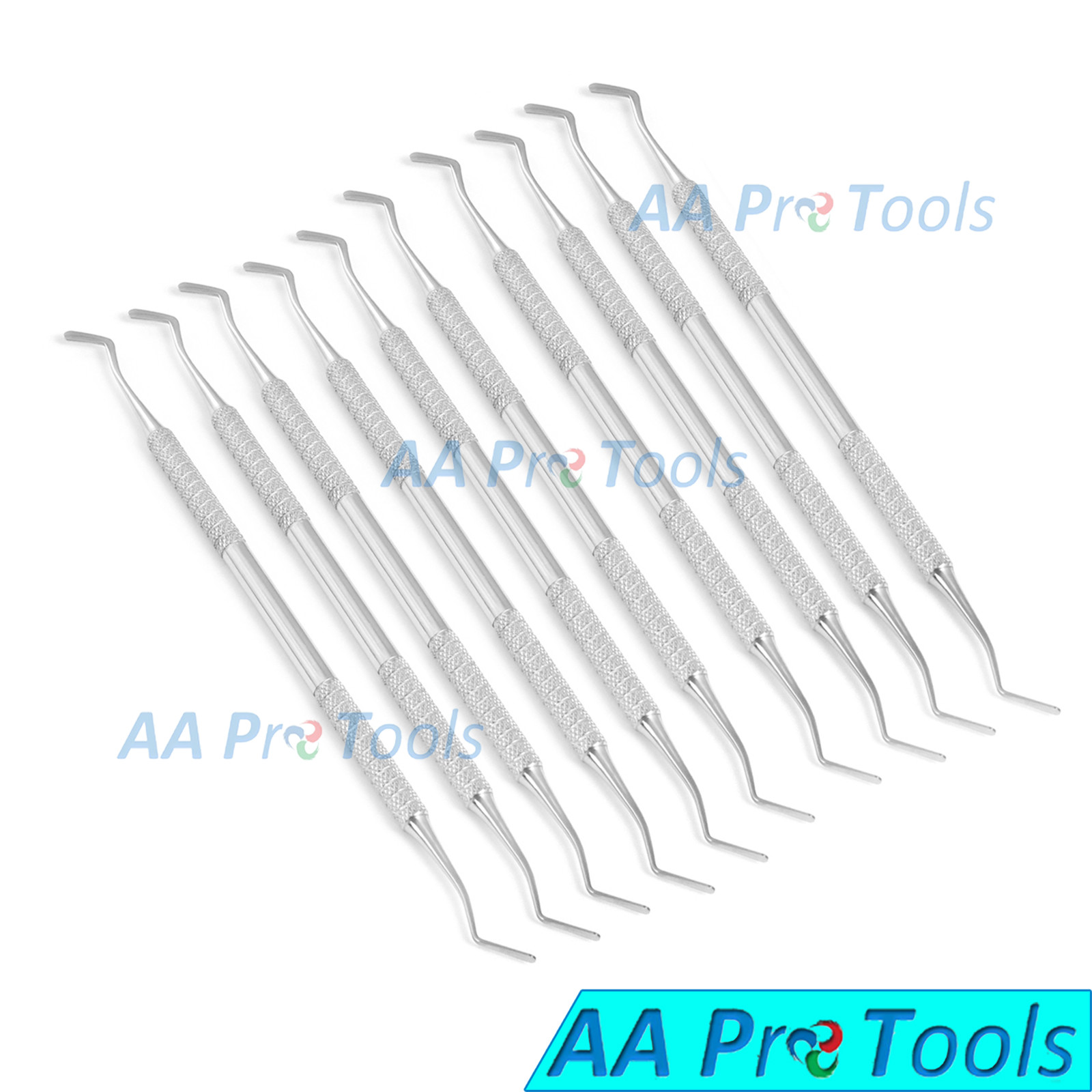 10 Dental Filling Instrument Flat Plastic Filling Spatula Double Ended