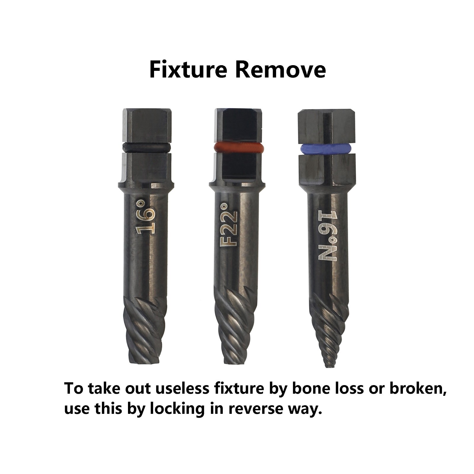 Implant Fractured Broken Screw Removal Fixture Extractor Remover Drill Tap Bar