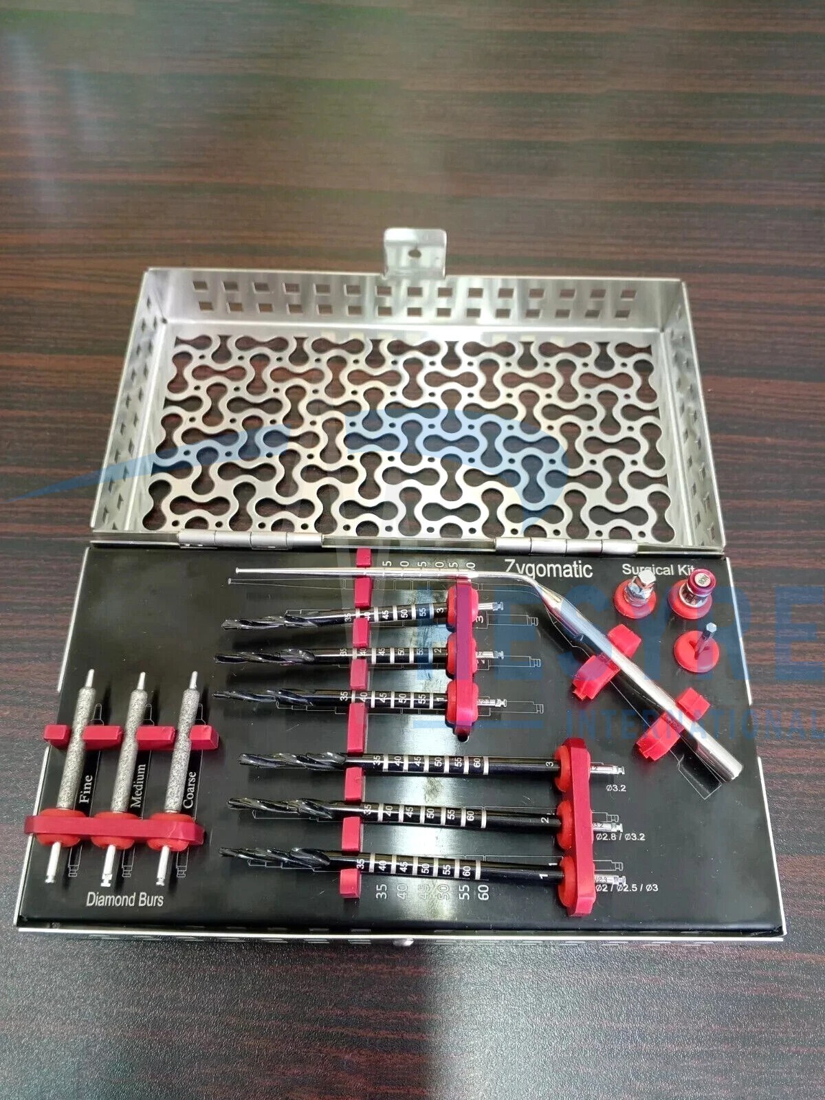 14Pcs Dental Implant Zygomatic Surgical Kit Titanium Coated Drills Zygoma Bone