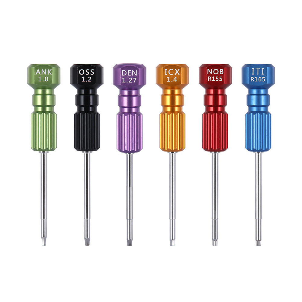 6pcs Dental Lab Stainless Steel Implant Screw Driver Kit Micro Screwdriver Set