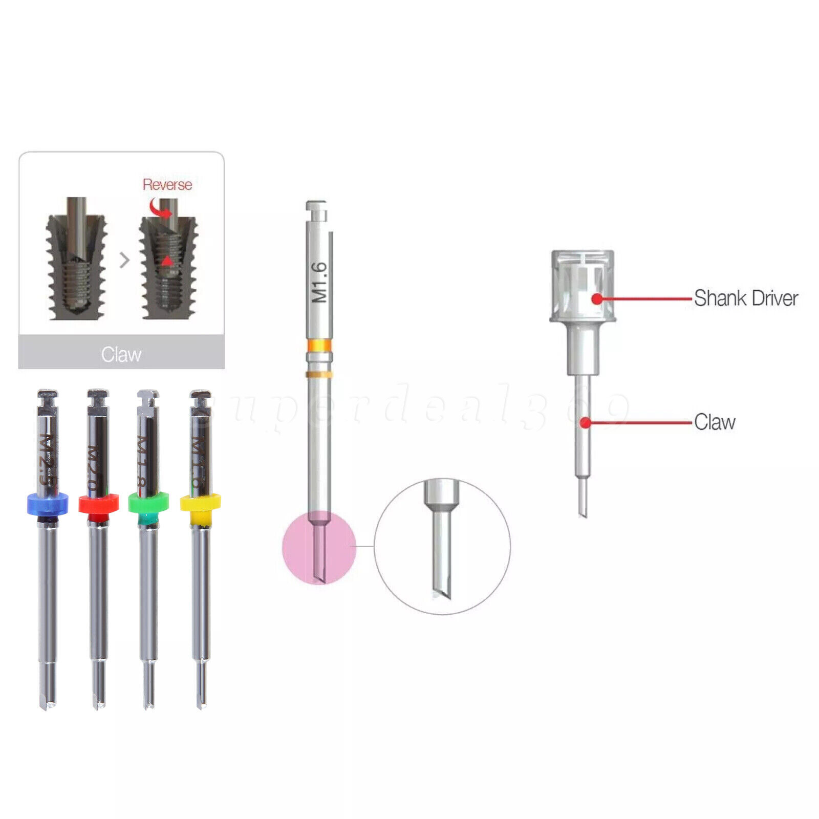 Dental Implant Fixture &Broken Screw Removal Kit Remove Surgical Tool Remover OR