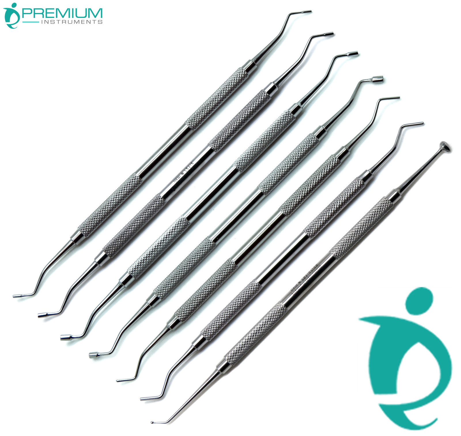 7 Pcs Dental Plastic Amalgam Composite Serrated Pluggers Burnisher Filling Set
