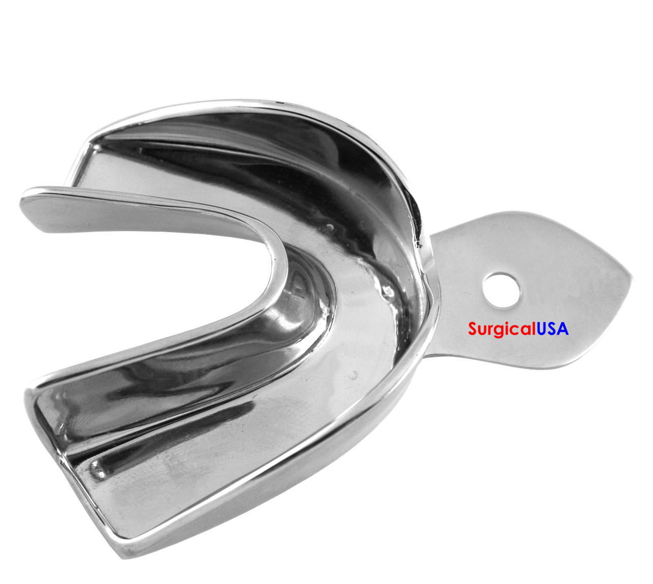 Dental Impression Tray Lower Medium Size, Solid Metal, Dental Instruments