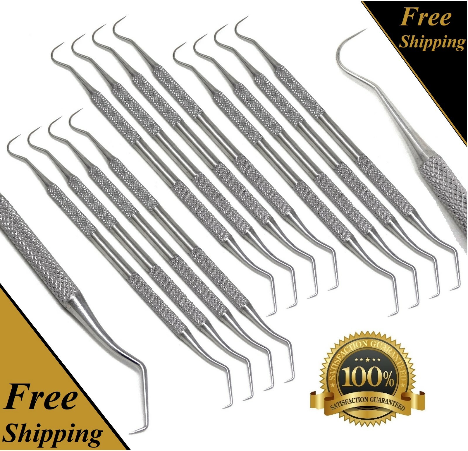 Set of 12 pcs Dental Explorer Scaler Probe Explorer #23/17A Surgical Instrument