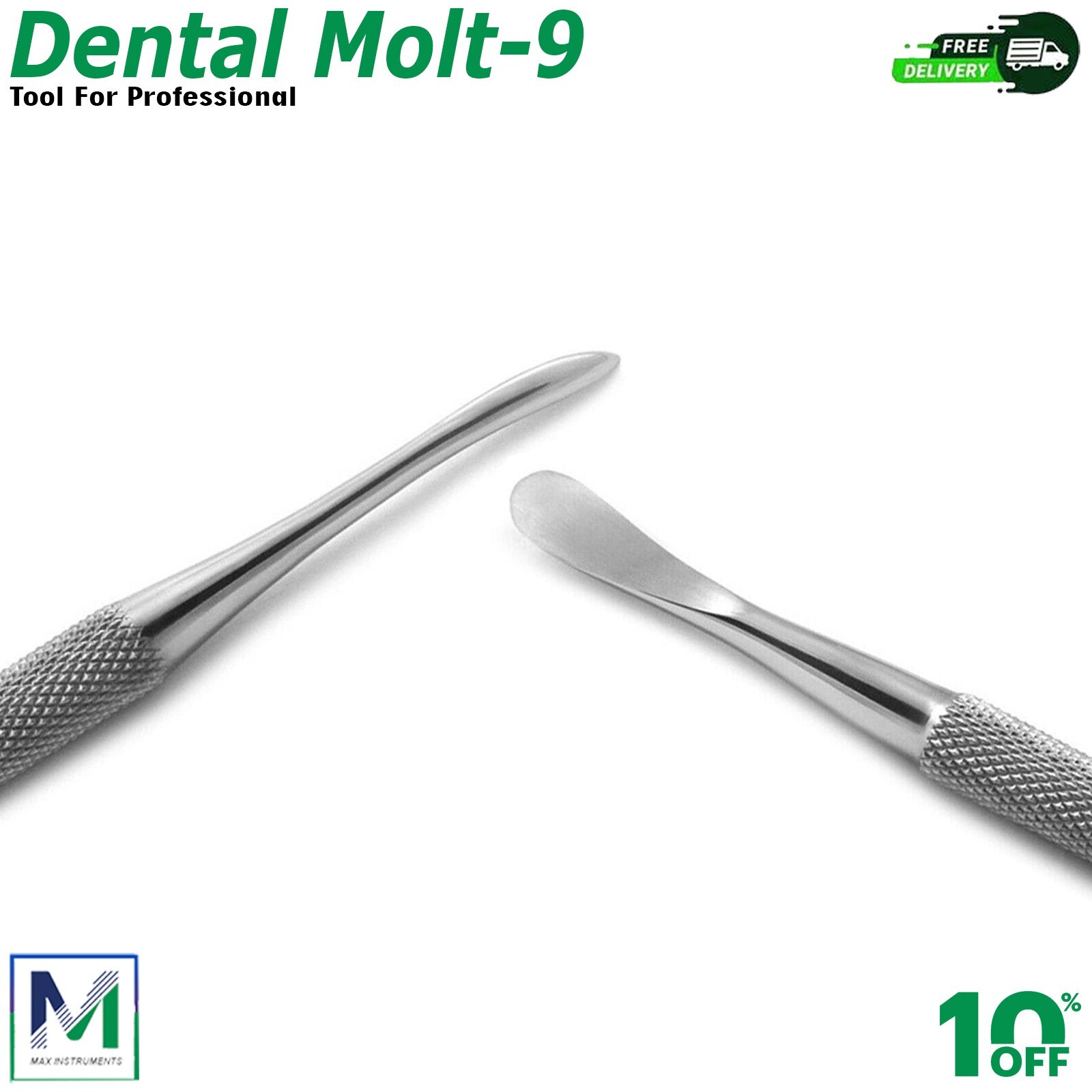 Dental Surgical Molt 9 Periosteal Elevator Implant Stainless Steel Instruments