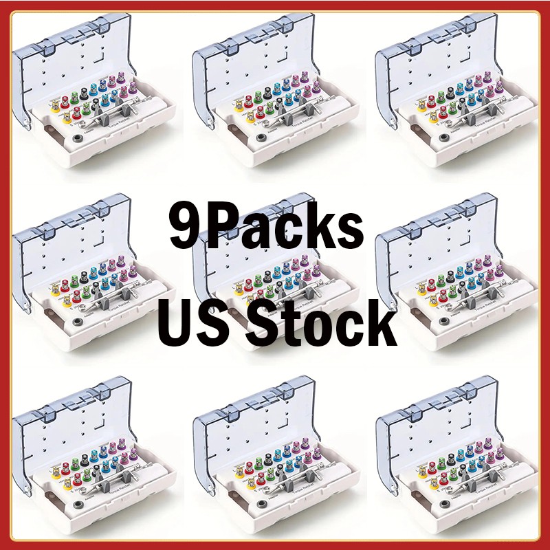 9X Dental Universal Implant Prosthetic Kit Torque Wrench Screw Drivers Remover