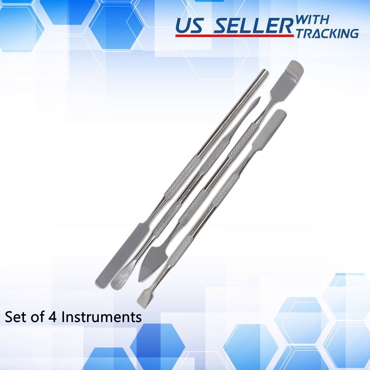 4 Pc Dental Cement Mixing Spatulas Premium Quality Lab Wax Modelling Instruments