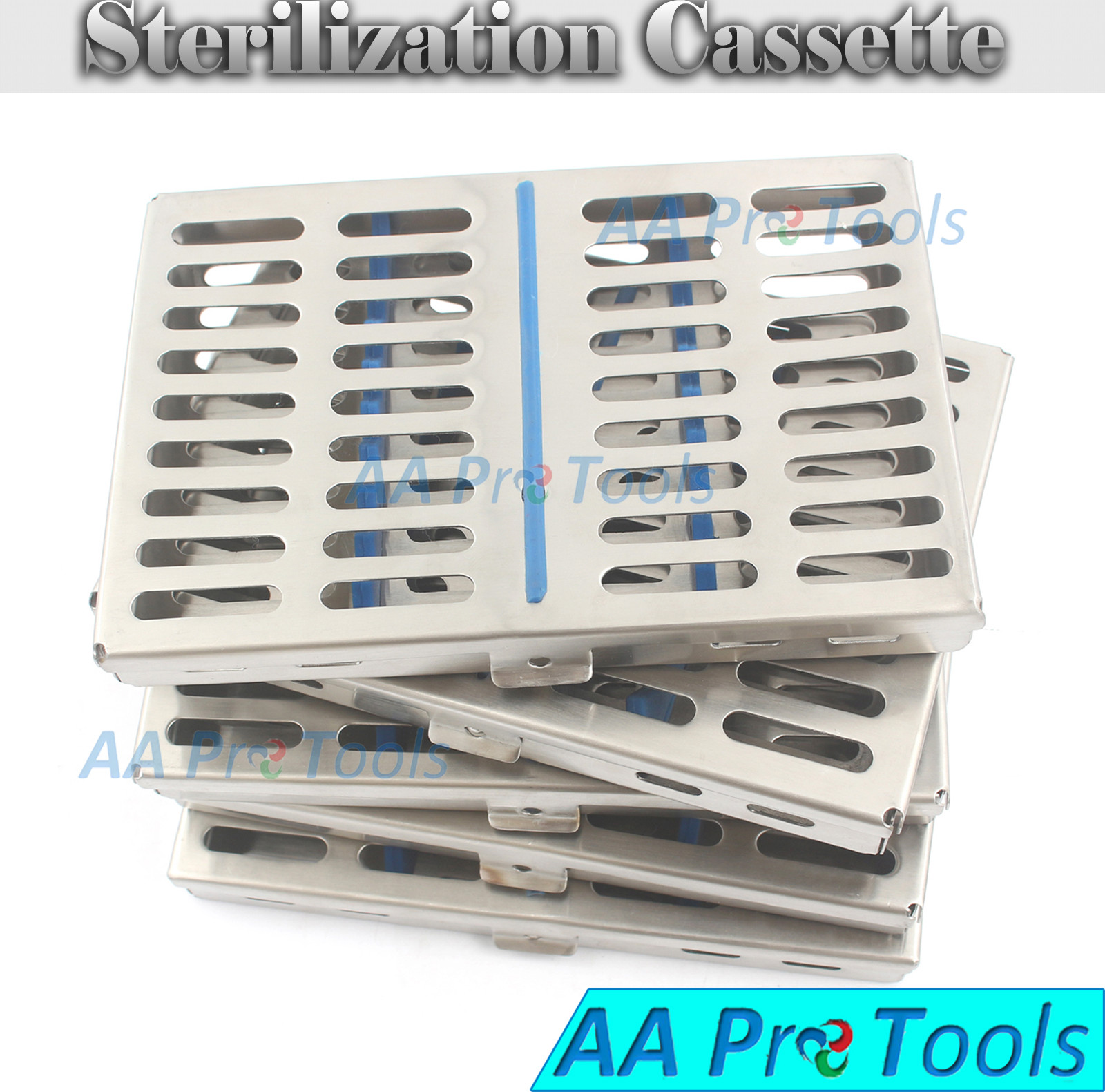 5 Sterilization Cassette Rack Tray Hold 10 Dental Surgical Instrument Autoclave
