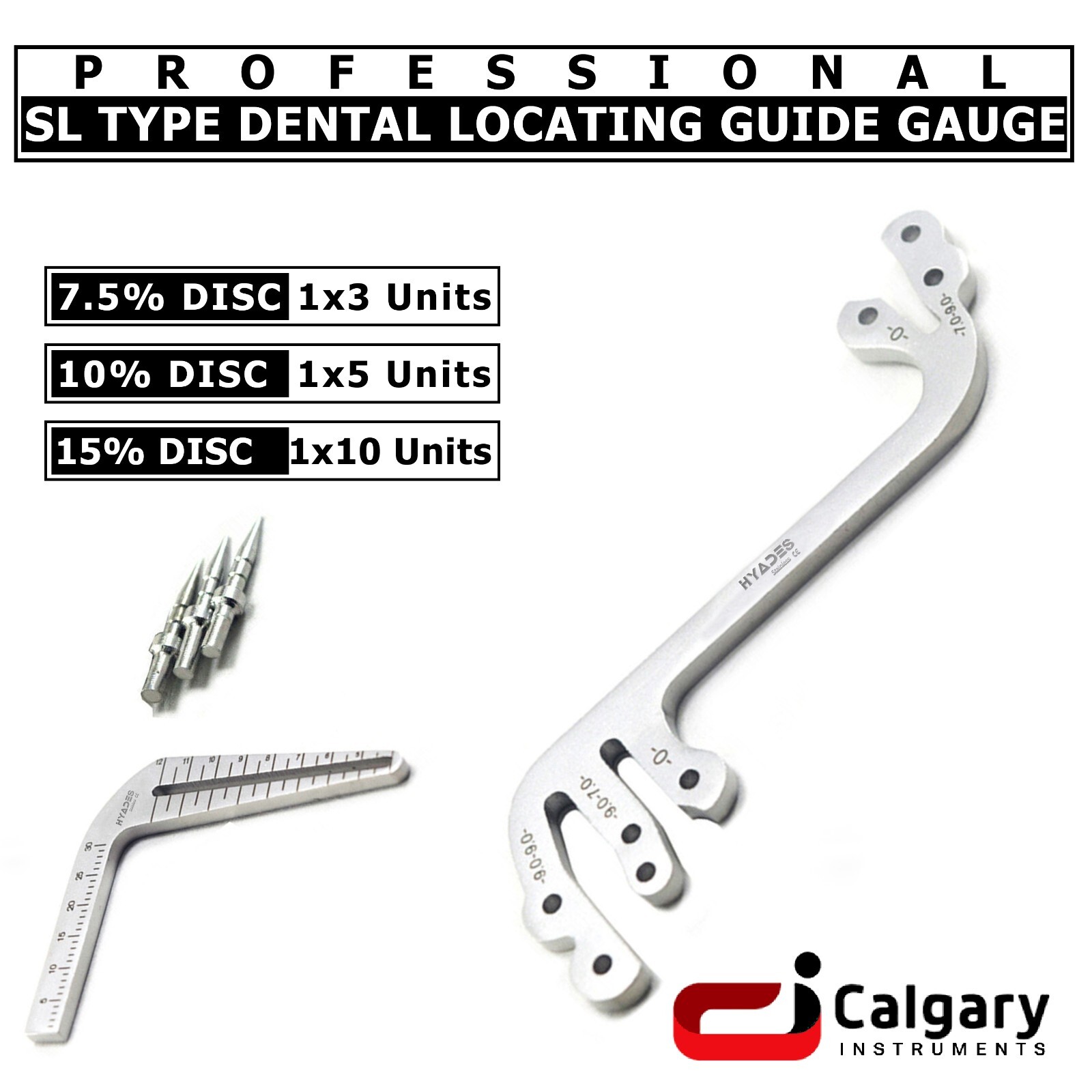 SL Type Dental Gauge Implant Parallel Surgical Drilling Guide Pin Depth Locator