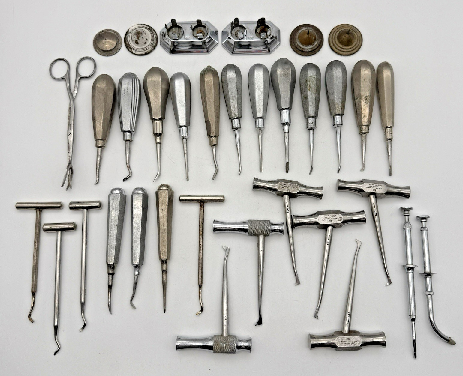 Large Lot 30+ Vintage Dental Surgical Instruments USA Hu-Friedy Clev-Dent Mix