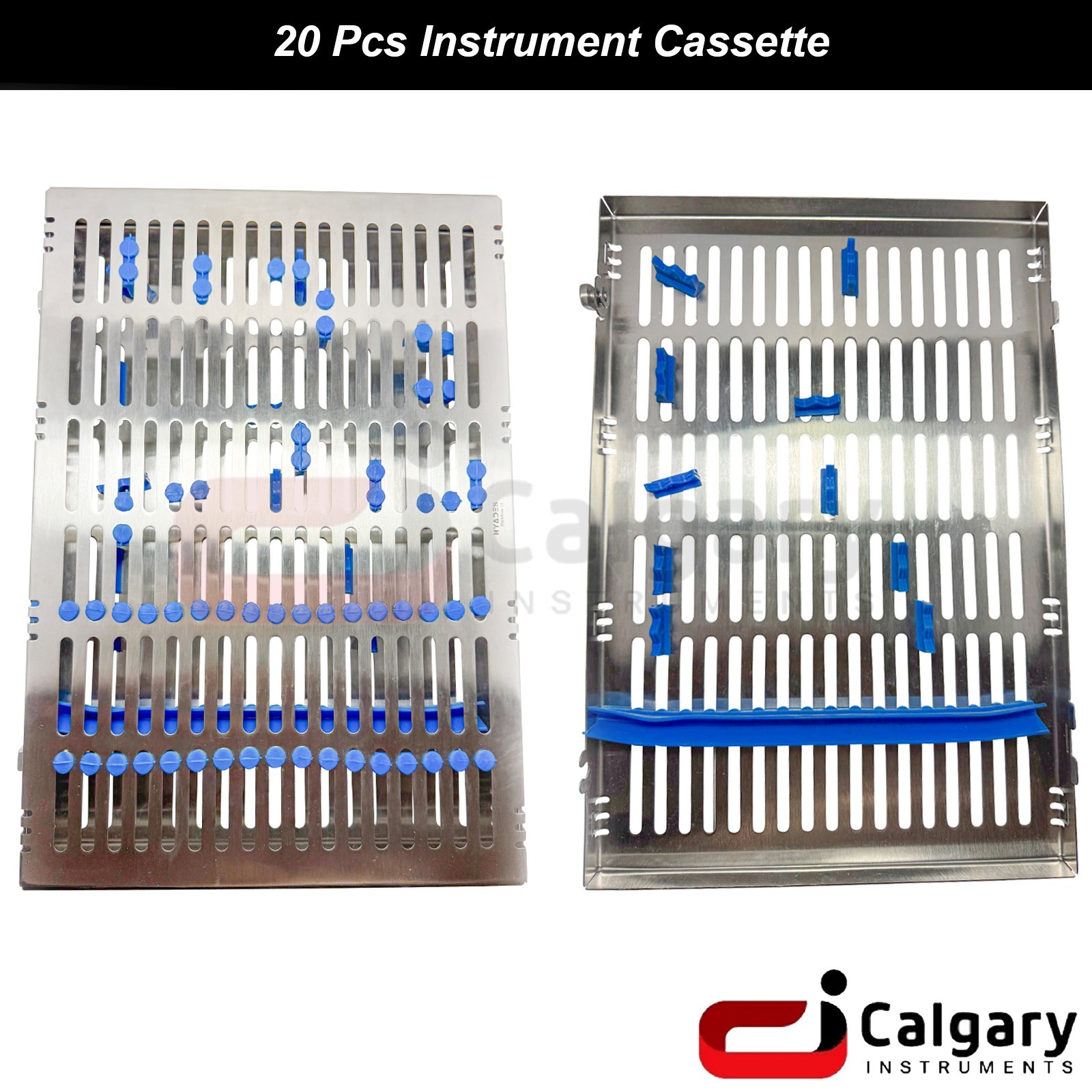 20Pcs Surgical Cassette Sterilization Tray Autoclavable Rack Dental Lab Tools
