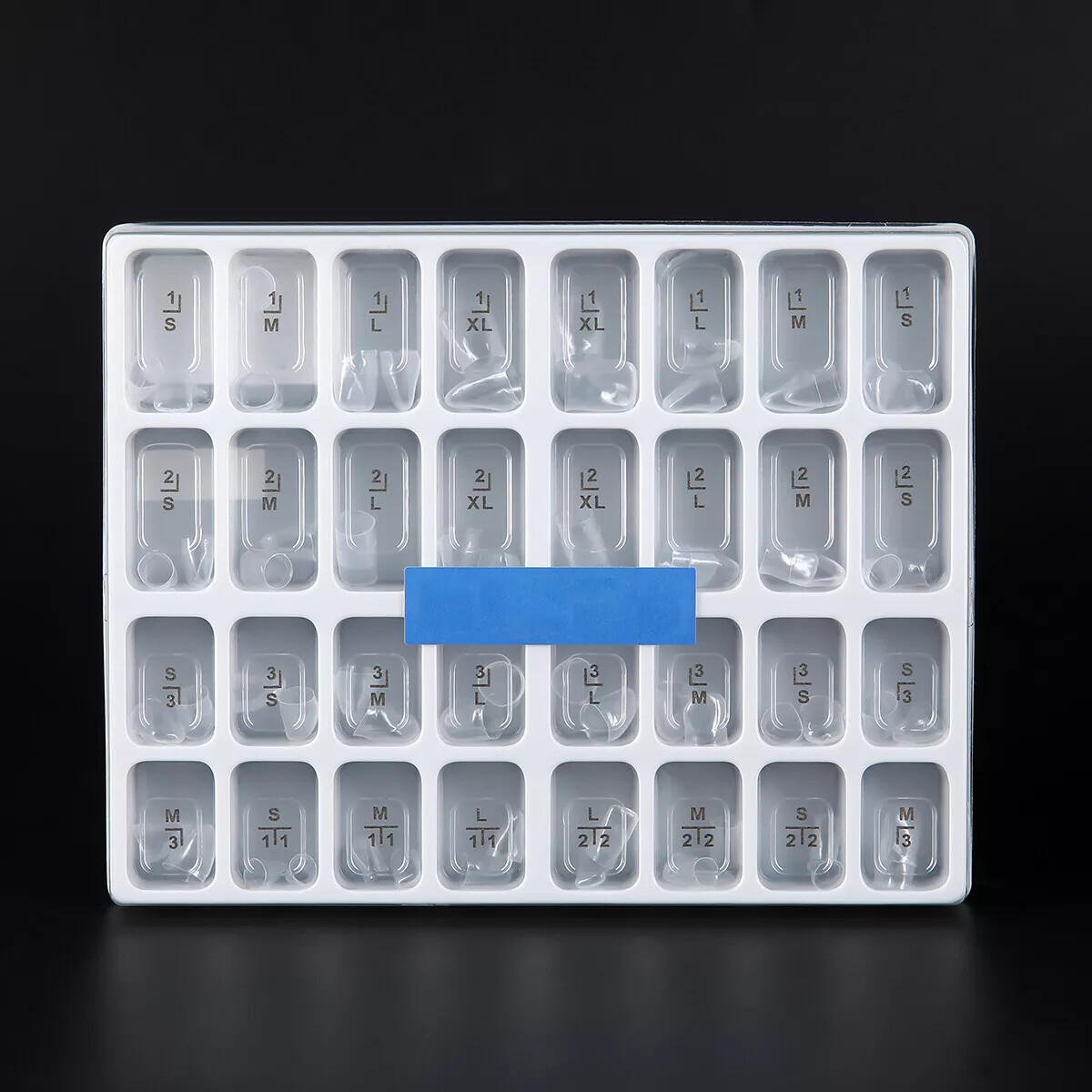 Dental Orthodontic Anterior Transparent Preformed Crowns 64 Pcs № 1.910 Adult