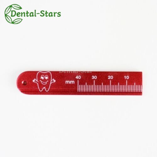 1Pcs Dental Endo Rulers Span Aluminium Measuring Scale Gauge 5 Colors