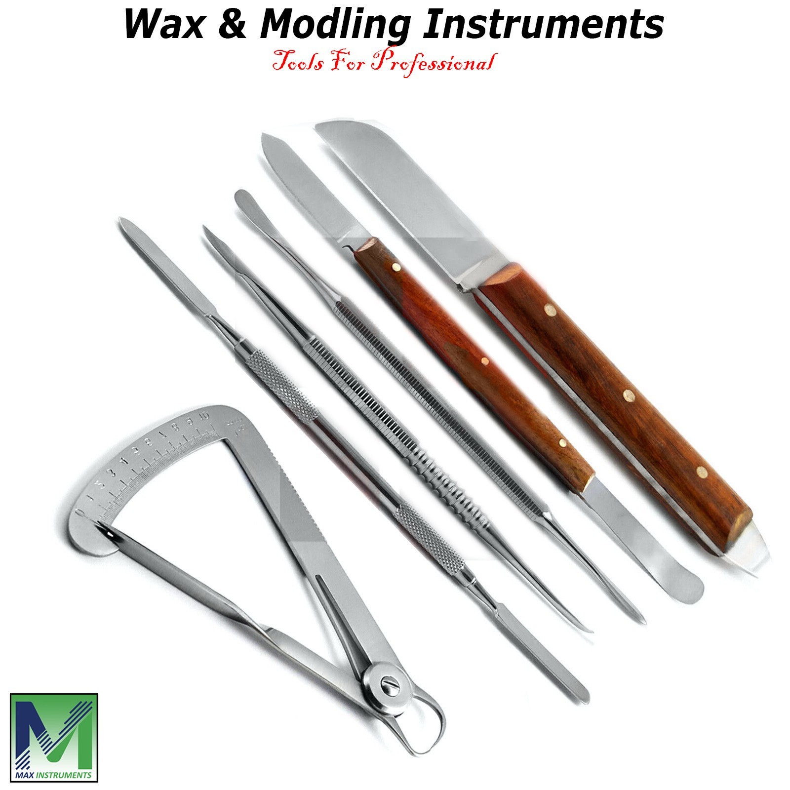 6Pcs Dental Lab Technician Kit Amalgam Mixing Spatula Fahen Wax Knife Alginate