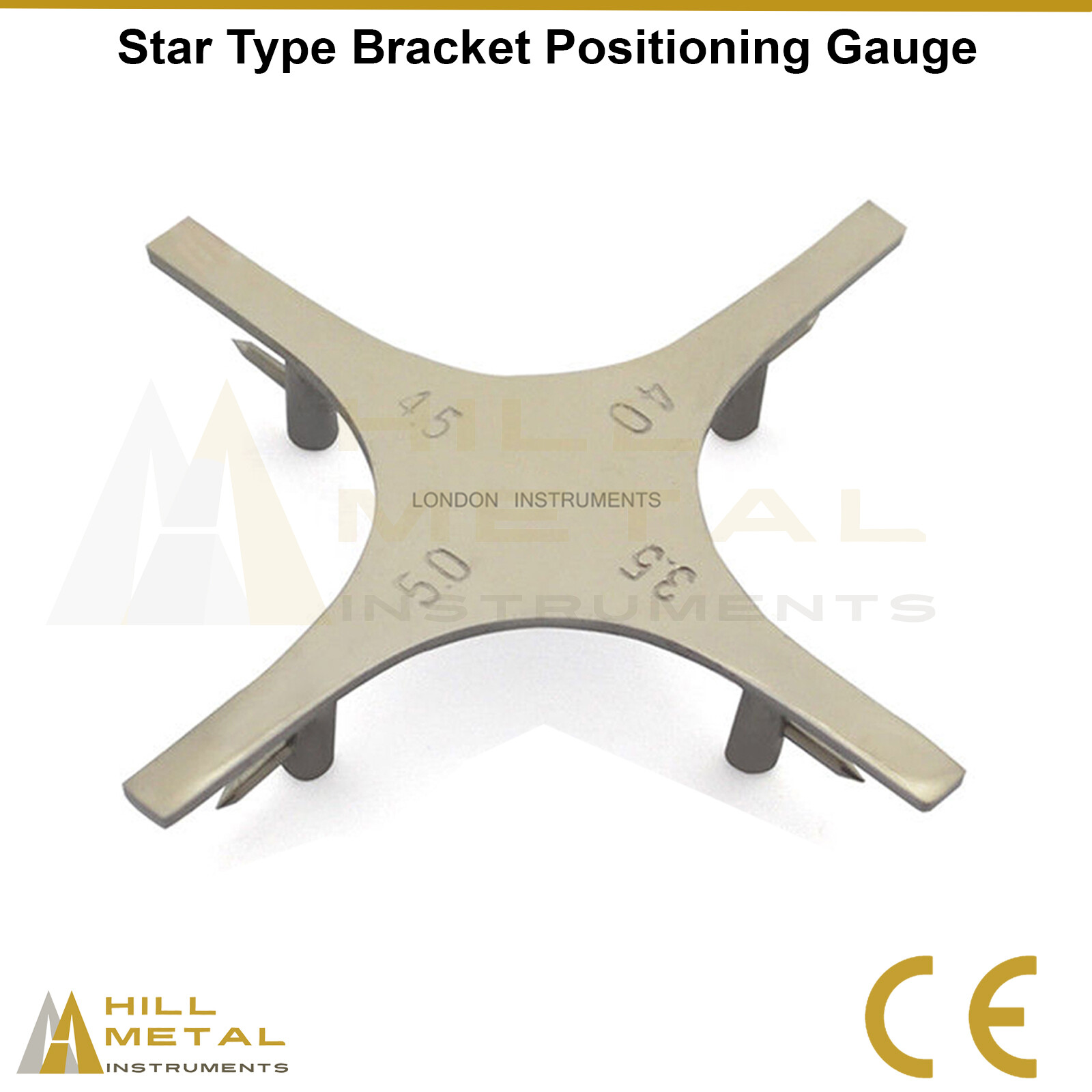 Dental Orthodontic Boone Star Gauge Bracket Positioning Accurate Placement CE X3