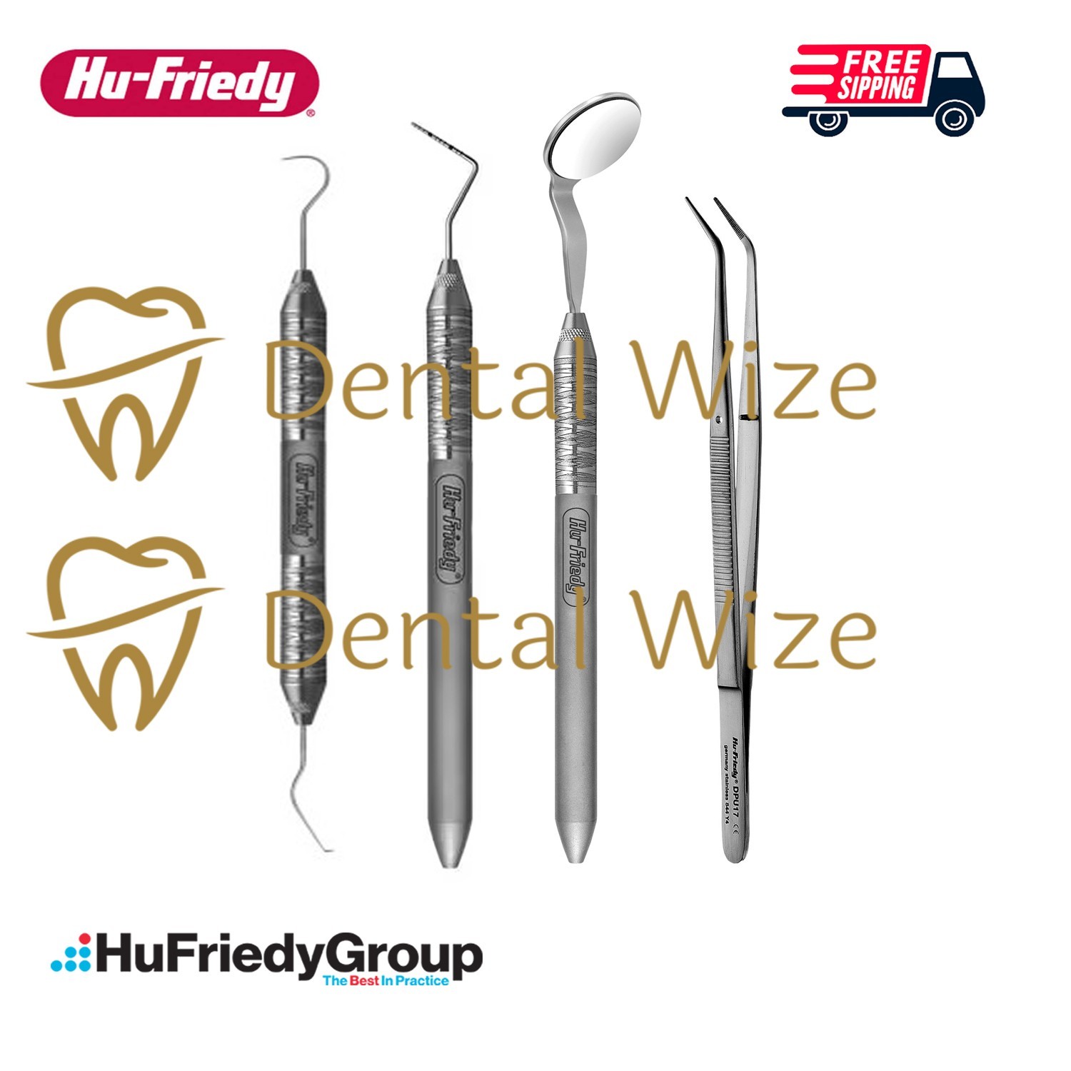 Hu-Friedy MIR5DS MH6 DPU17 EXDG5 Complete Dental Examination Set