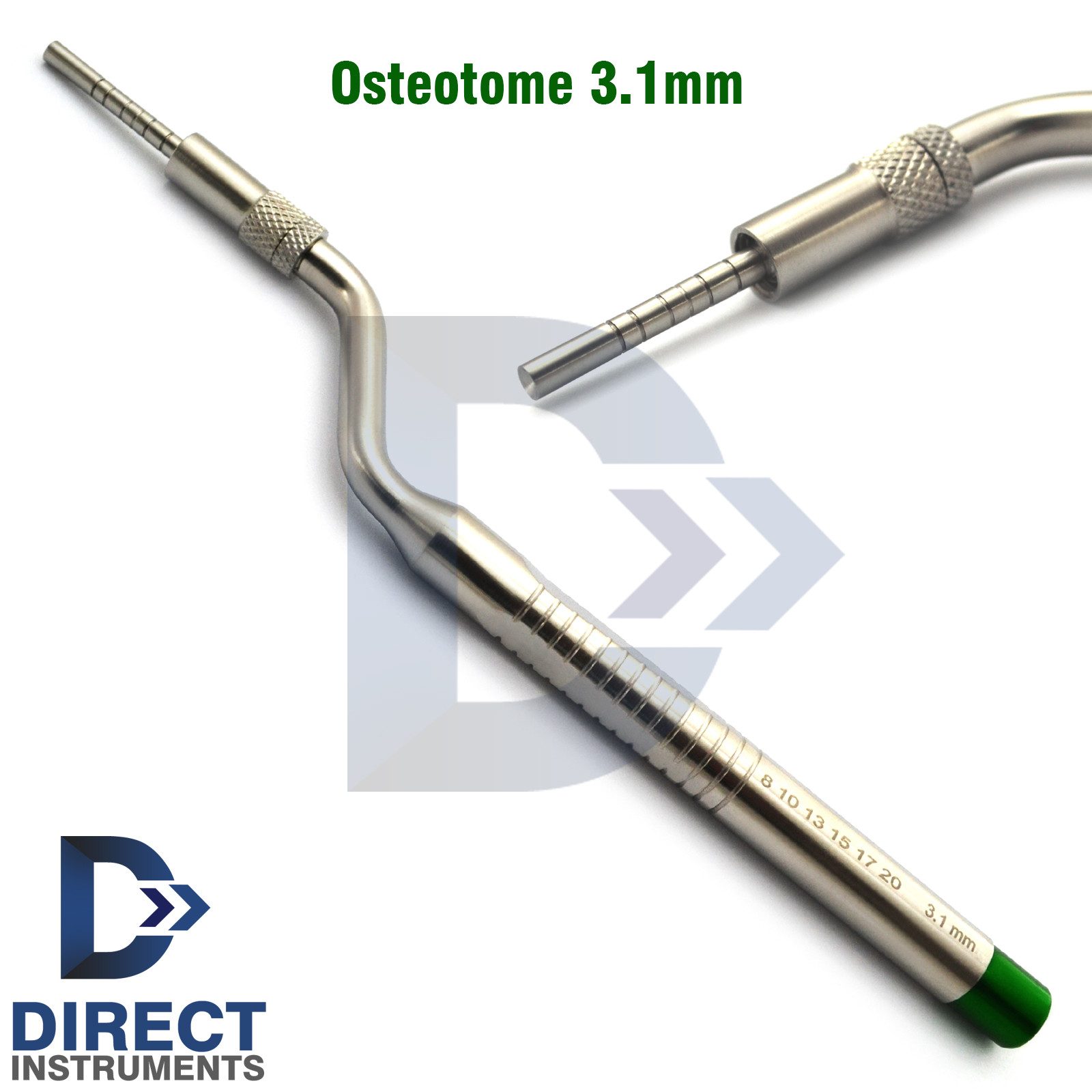 Dental Osteotome OffSet Concave Tip Implant Graft Bone Mallet Hammer Sinus Lift