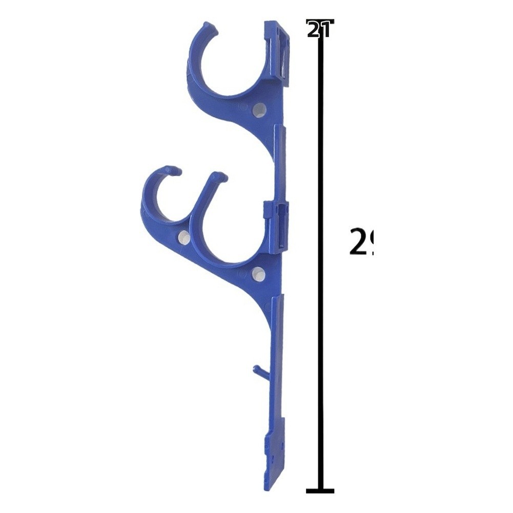 Pool Tool Hooks 2 Pack Blue Plastic 10.5 x 3.5 x 29.5 cm with Mounting Hardware