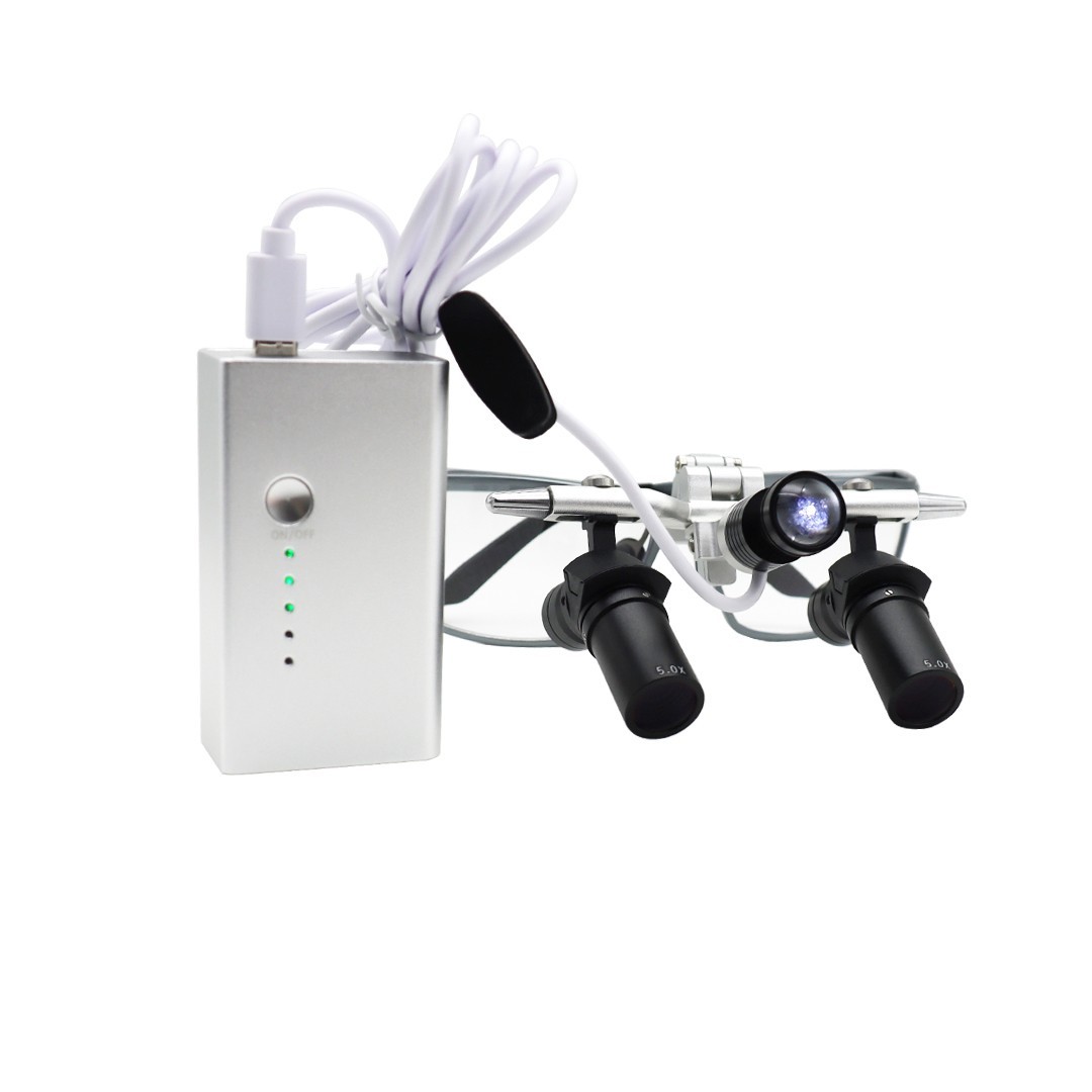 5W Dental LED Headlight Surgical Lamp for Dental Loupe 3500mAh Battery