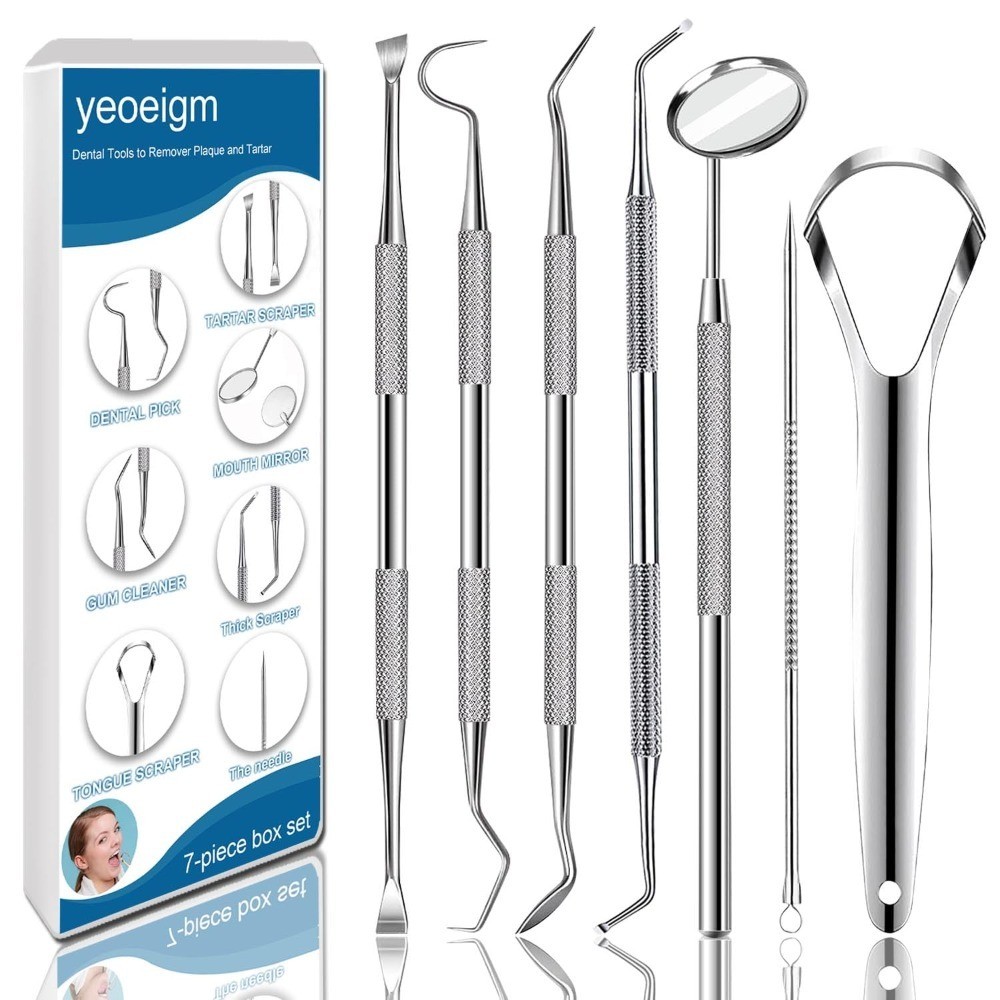 7pcs Dental Tools, Dental Pick Teeth Cleaning Tools Hygiene Kit, Professional