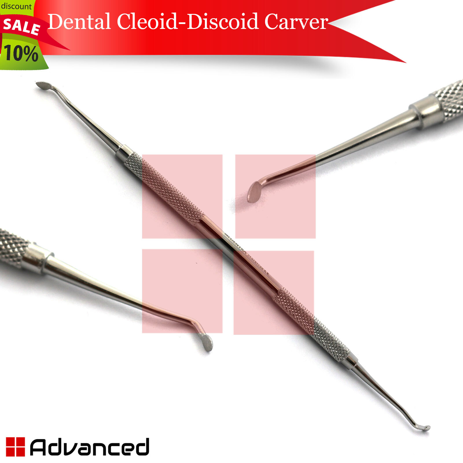 Dental Cleoid-Discoid Carver Laboratory Composite Restorative Tools Double Ended