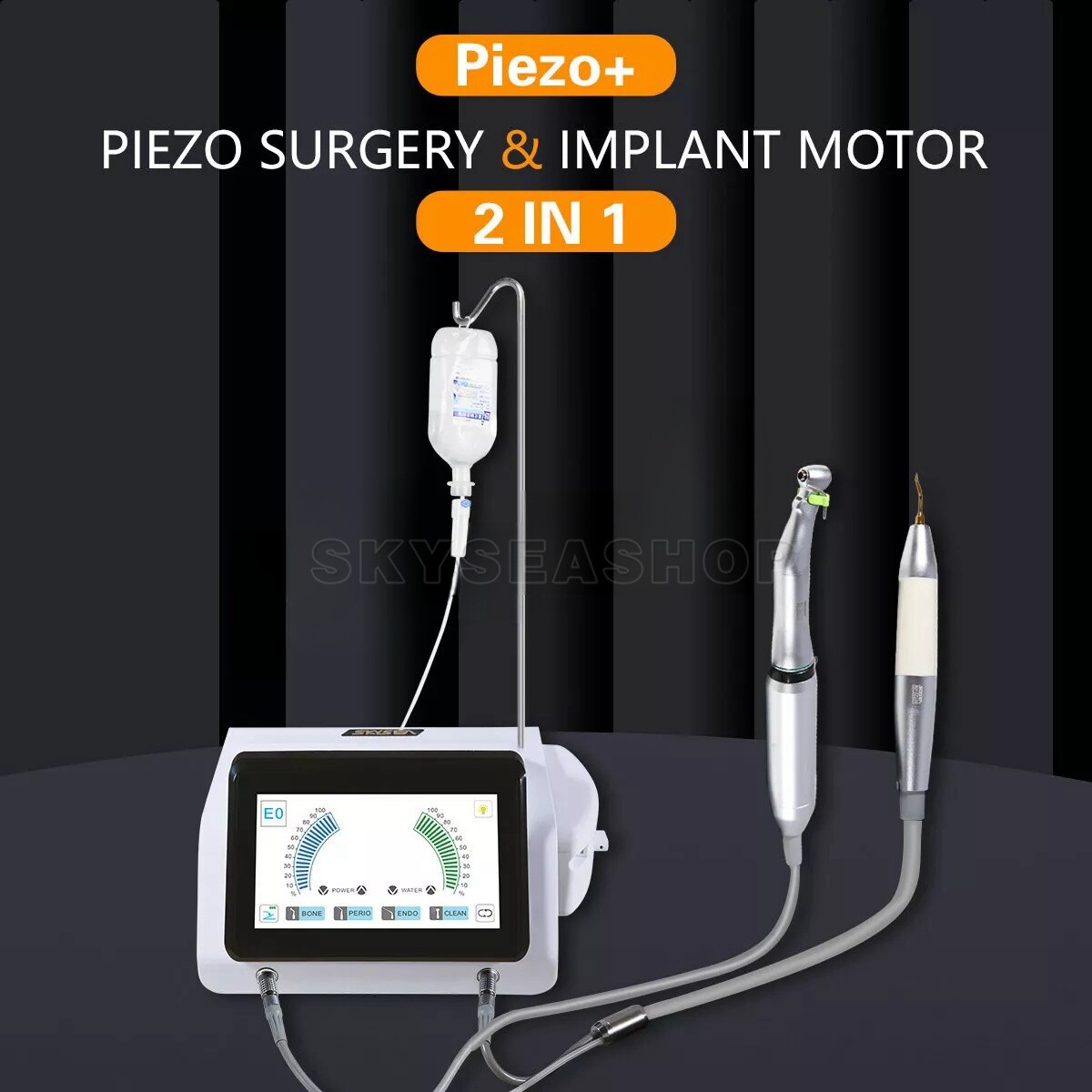 Dental Piezo Motor Surgery & Implant Device 2 IN 1 Bone Cutter Touch Screen