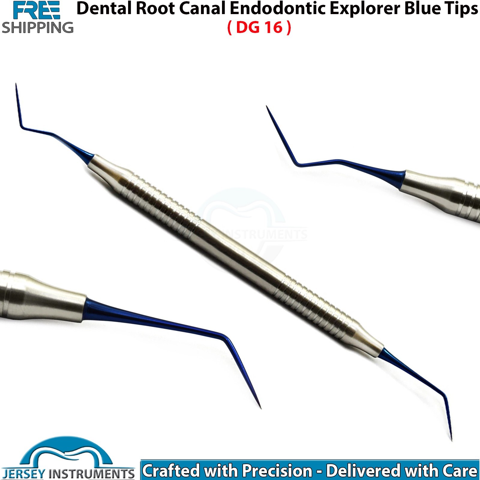 Dental DG-16 Explorer Blue Tips Double Ended Explorer Examination Diagnostic New