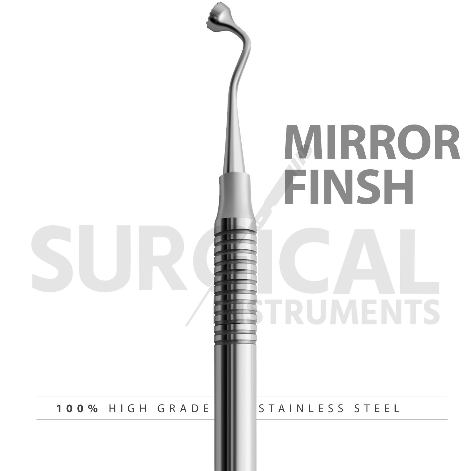 10 Pcs Serrated Tip Bone Graft Packer Large 6-8mm Silver Hollow Handle German Gr