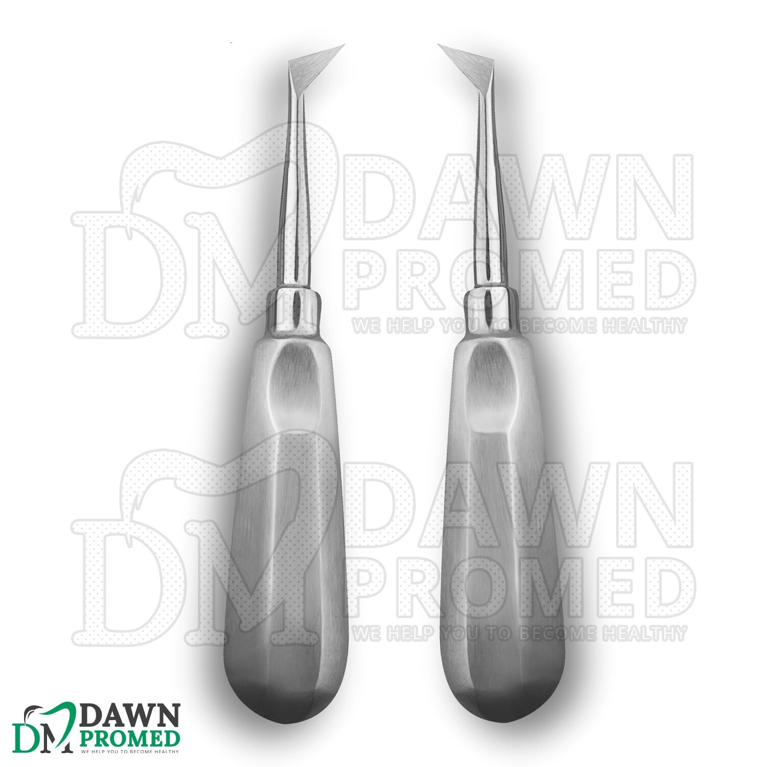 2 Pcs Cryer Root Elevator #44 & #45 6″ Tooth Extraction Dental Instruments Set