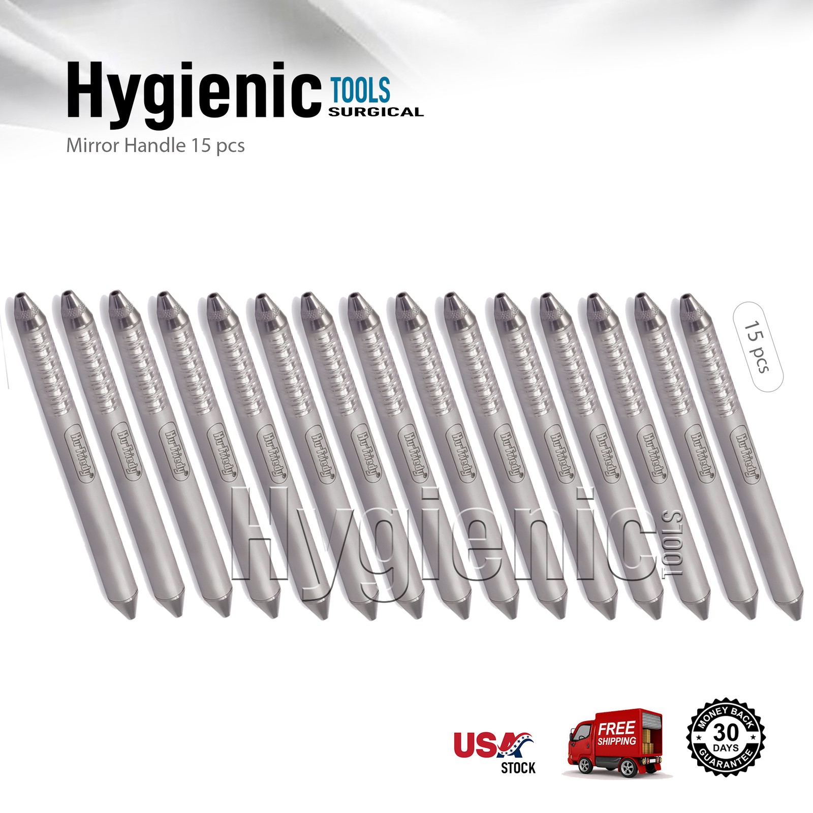 Lot of 15 Hu-Friedy MH6 Dental Mirror Handle – Premium Diagnostic Instrument USA