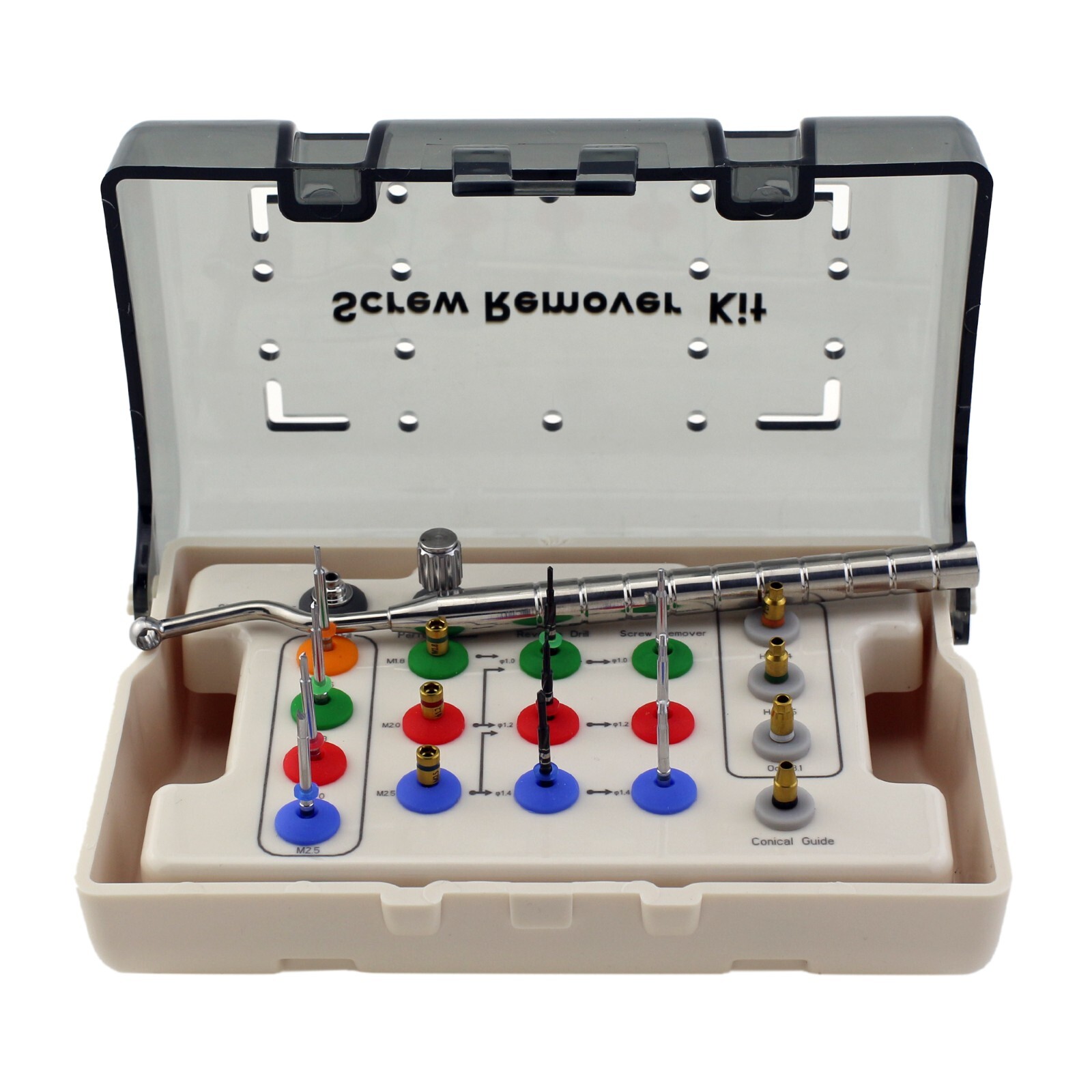 Implant Neobiotech SR Screw Removal Kit Reverse Drills Guide Claw Repair Tool