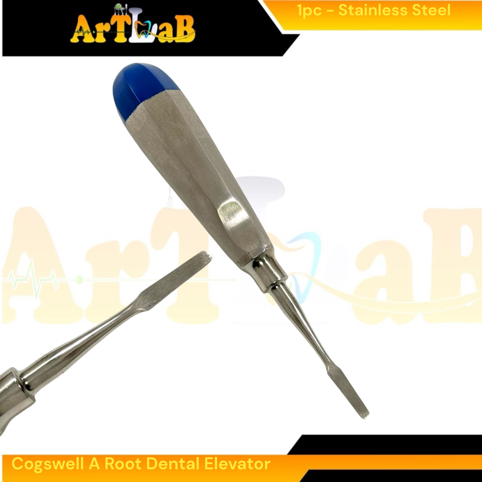 1 Each – Cogswell A Dental Root Elevator Pick – Straight, Flat, Stainless Steel