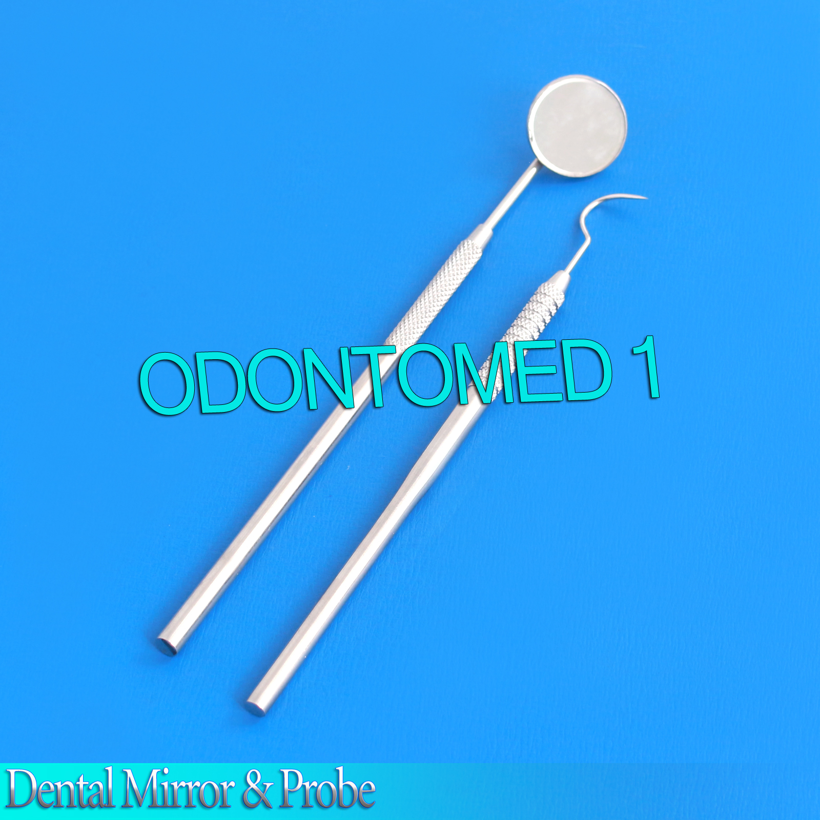 DENTAL MOUTH MIRROR #5 w/HANDLE DENTAL PROBE # 23 80PC Surgical Dental Instrumen