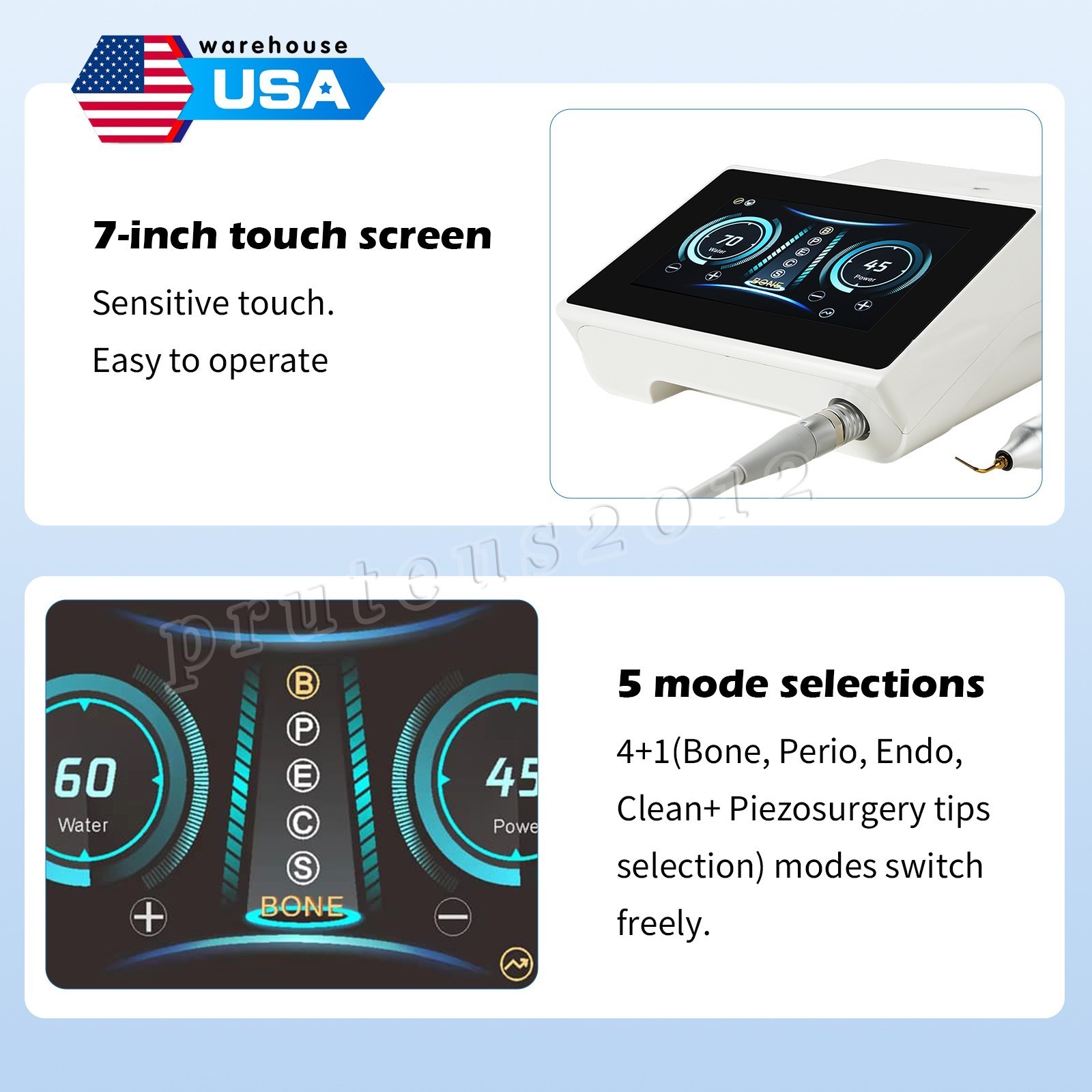 Piezo Bone Cutter Ultra Surgery LED with 6 tips Warranty
