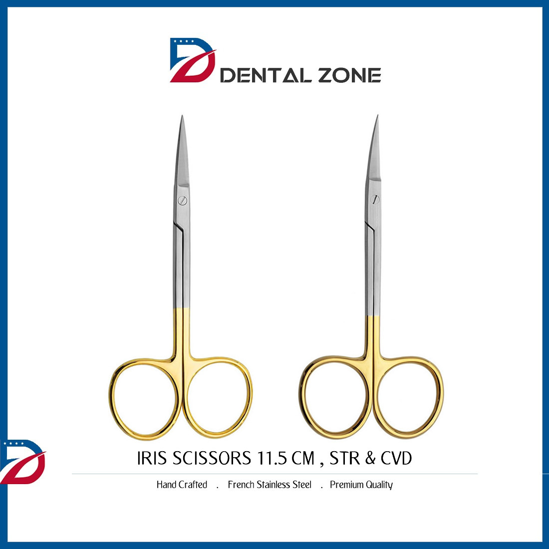 TC IRIS SCISSORS STRAIGHT & CURVED 11.5 CM NEW