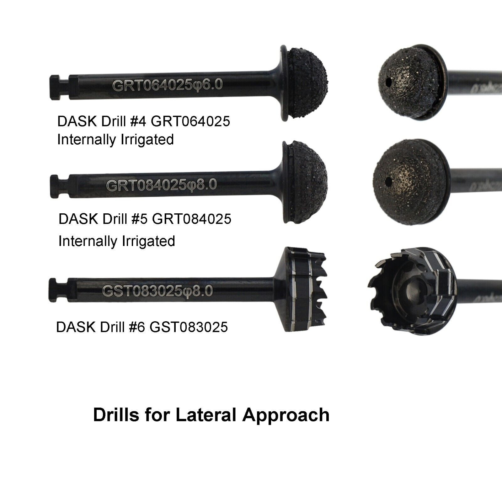 Implant Sinus Lift Diamond Burs DASK Drills Crestal Lateral Internally Irrigated