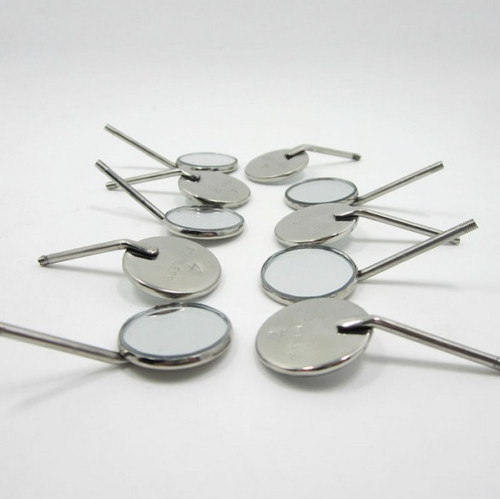 50 Pcs Dental Orthodontic Stainless Steel Mouth Mirrors 4# Plain Size Mirror