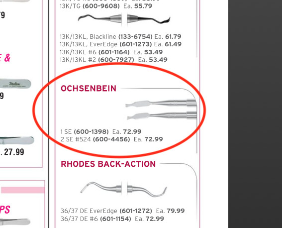 NEW Set of 2 Hu-Friedy C02 Och-2 Ochsenbein SE Perio Periosteal Chisels