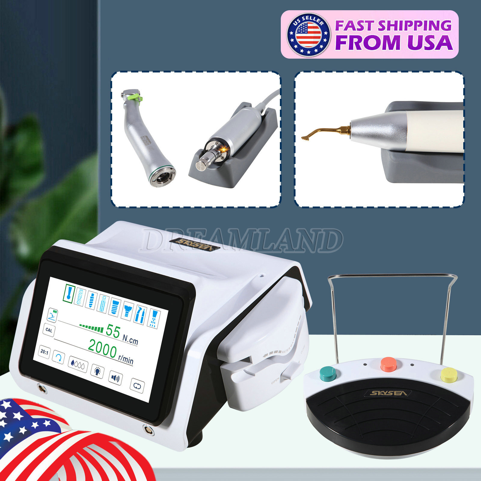 SKYSEA Dental Piezo Motor Surgery & Implant Device 2 IN 1 Bone Cutter Touch