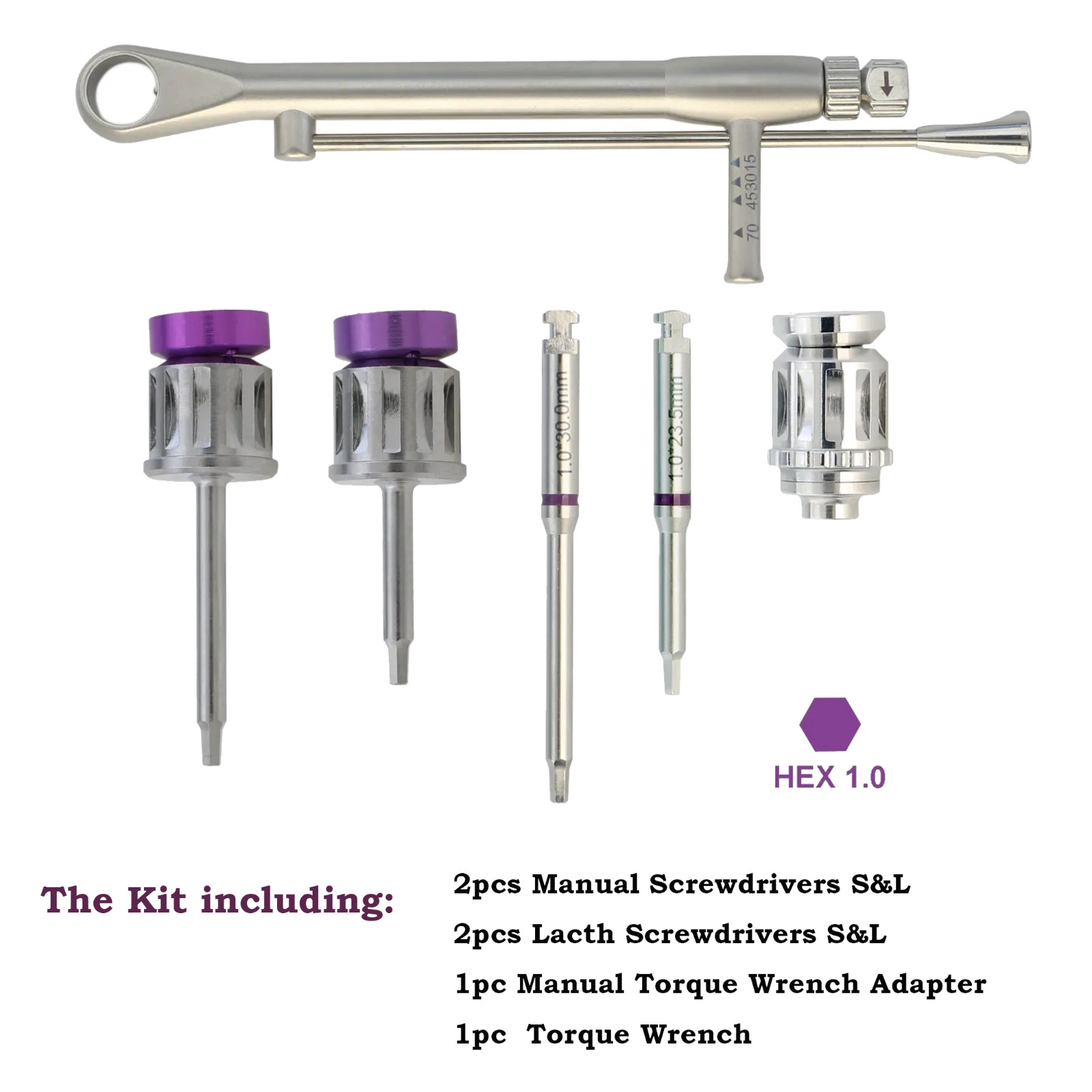 Implant Ankylos Screwdriver Drivers HEX 1.0 Manual Torque Wrench Ratchet Adapter